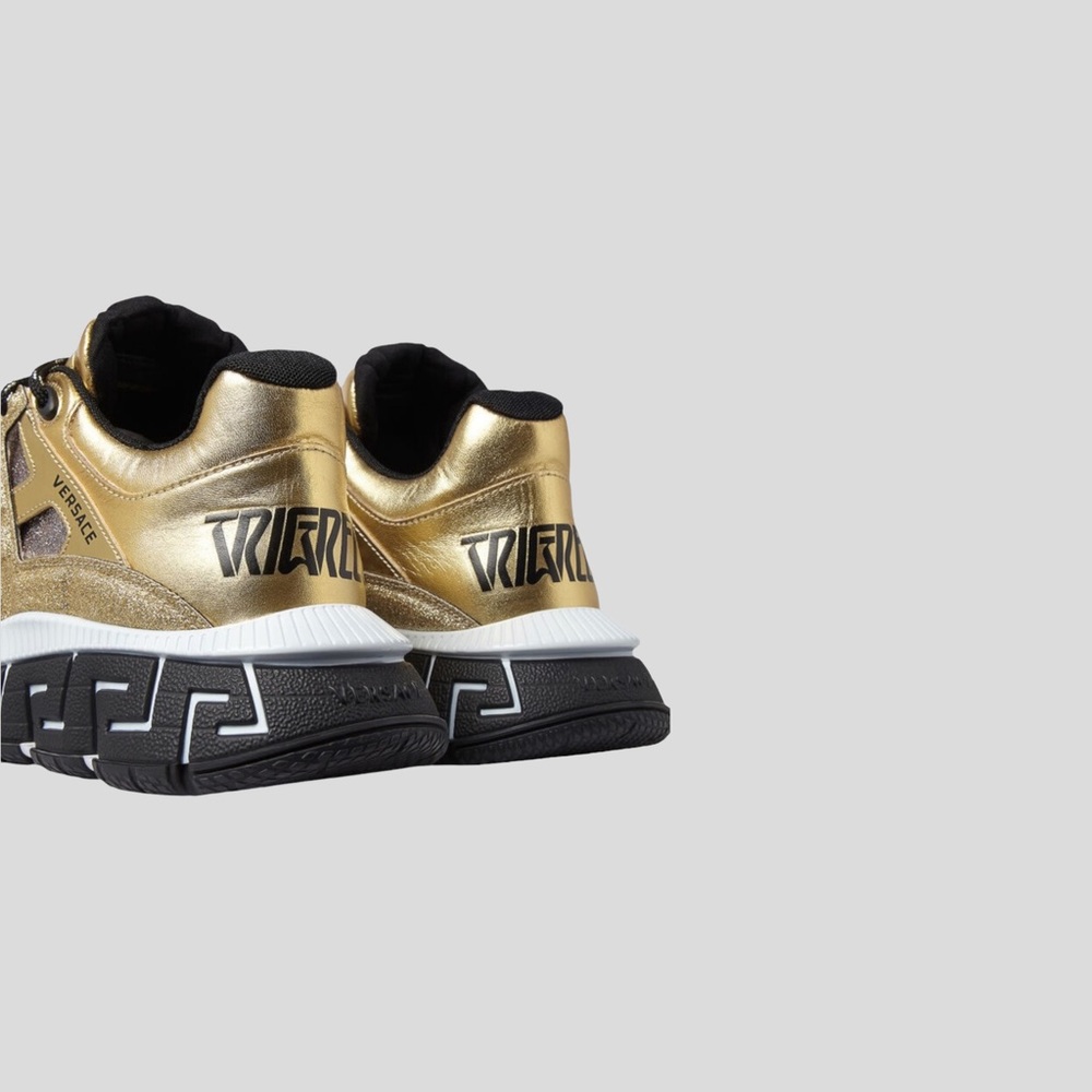 🆕 👟 VERSACE TRIGRECA SNEAKERS 💫 👟 Color: Gold Size: EU(36) US (6) - Picture 4 of 7